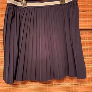 Lou & Grey Navy Pleated Mini Skirt